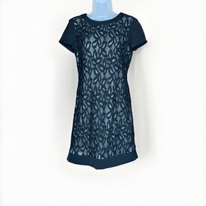 WHBM Dress Women's 4 Black Lace Overlay Party Date Night‎ Cocktails Elegant